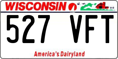 WI license plate 527VFT