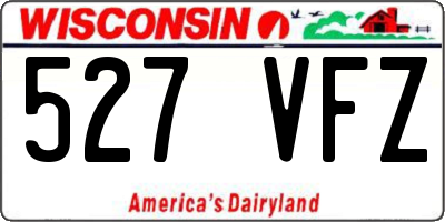 WI license plate 527VFZ