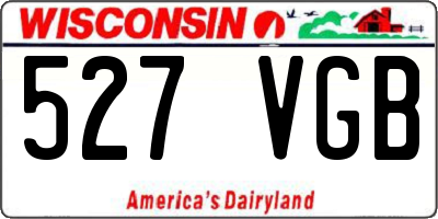 WI license plate 527VGB