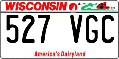 WI license plate 527VGC