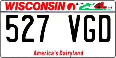WI license plate 527VGD