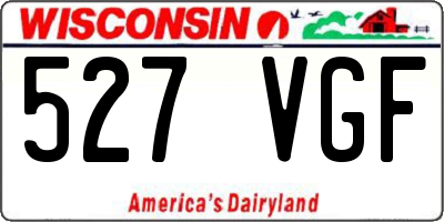WI license plate 527VGF