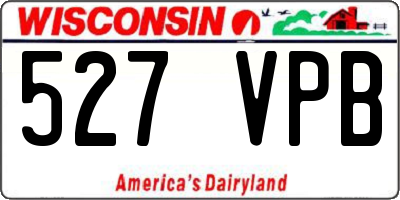 WI license plate 527VPB