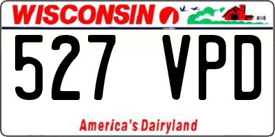 WI license plate 527VPD