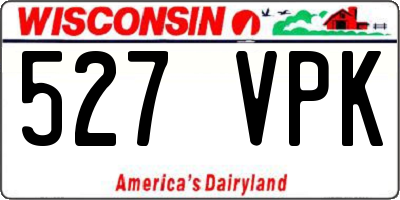 WI license plate 527VPK