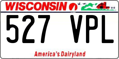 WI license plate 527VPL