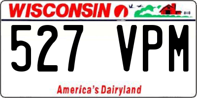 WI license plate 527VPM