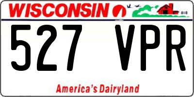 WI license plate 527VPR