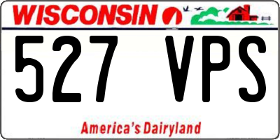WI license plate 527VPS