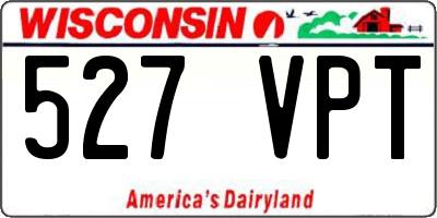 WI license plate 527VPT