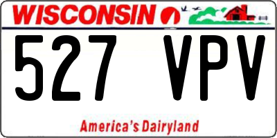 WI license plate 527VPV