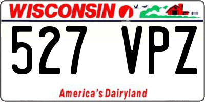 WI license plate 527VPZ