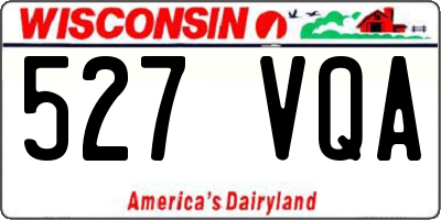 WI license plate 527VQA