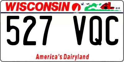 WI license plate 527VQC
