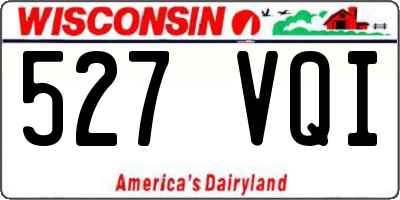 WI license plate 527VQI
