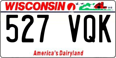 WI license plate 527VQK