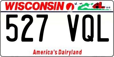 WI license plate 527VQL