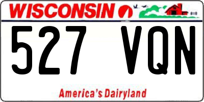 WI license plate 527VQN