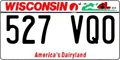 WI license plate 527VQO