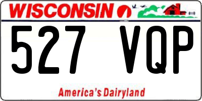 WI license plate 527VQP