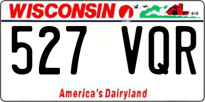 WI license plate 527VQR