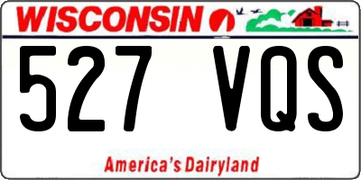 WI license plate 527VQS