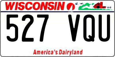 WI license plate 527VQU