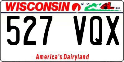 WI license plate 527VQX