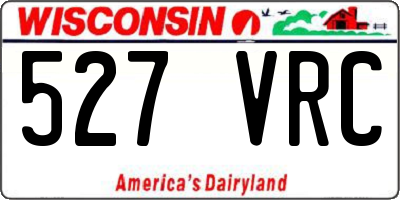 WI license plate 527VRC