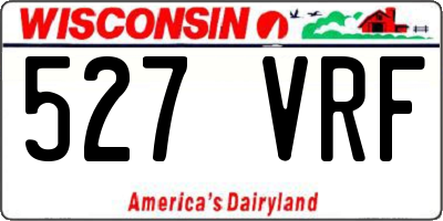 WI license plate 527VRF