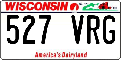 WI license plate 527VRG