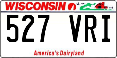 WI license plate 527VRI