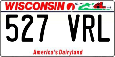 WI license plate 527VRL