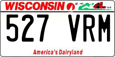 WI license plate 527VRM