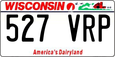 WI license plate 527VRP