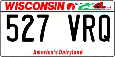 WI license plate 527VRQ