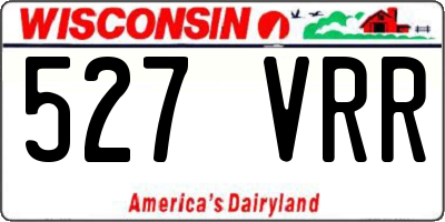 WI license plate 527VRR