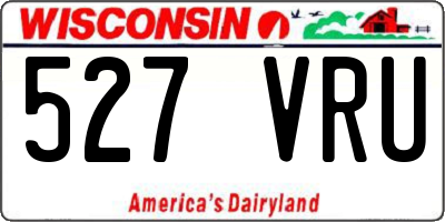 WI license plate 527VRU