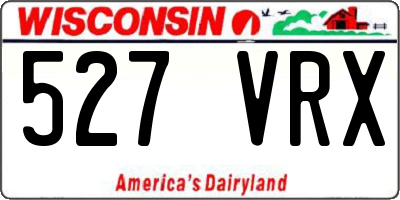 WI license plate 527VRX