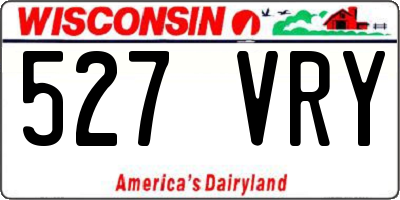 WI license plate 527VRY