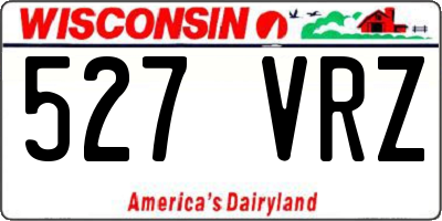 WI license plate 527VRZ