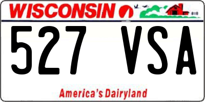 WI license plate 527VSA