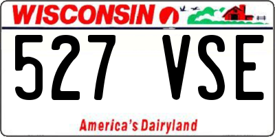 WI license plate 527VSE