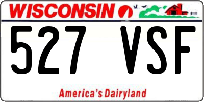 WI license plate 527VSF
