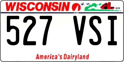 WI license plate 527VSI