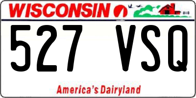 WI license plate 527VSQ