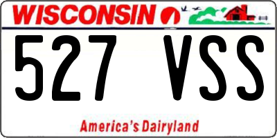 WI license plate 527VSS