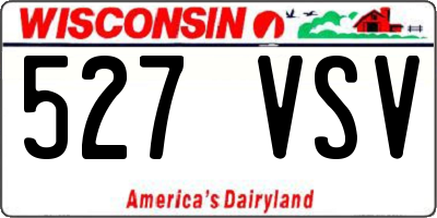 WI license plate 527VSV