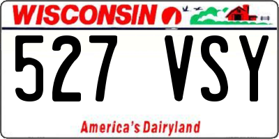 WI license plate 527VSY