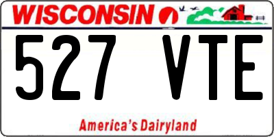 WI license plate 527VTE